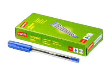 Image de Stylo à bille - Staples - Bleu - Paquet de 10