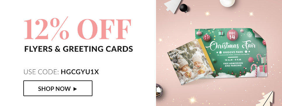 12% Off Flyers and Greeting Cards